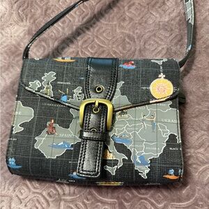 Lifestyle by Sharif Original 1827 World Map Shoulder Bag
